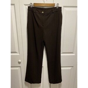St. John Collection by Marie Gray Wool Blend Straight Leg Trousers Brown -Size 8